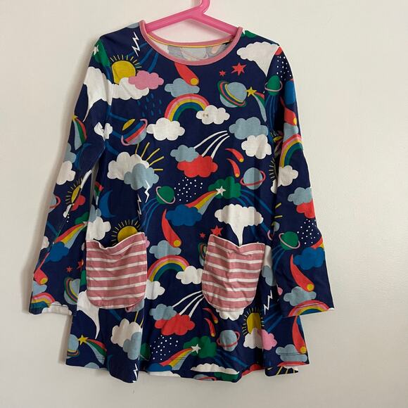 Mini Boden rainbow tunic dress (8/9) - Picture 8 of 8